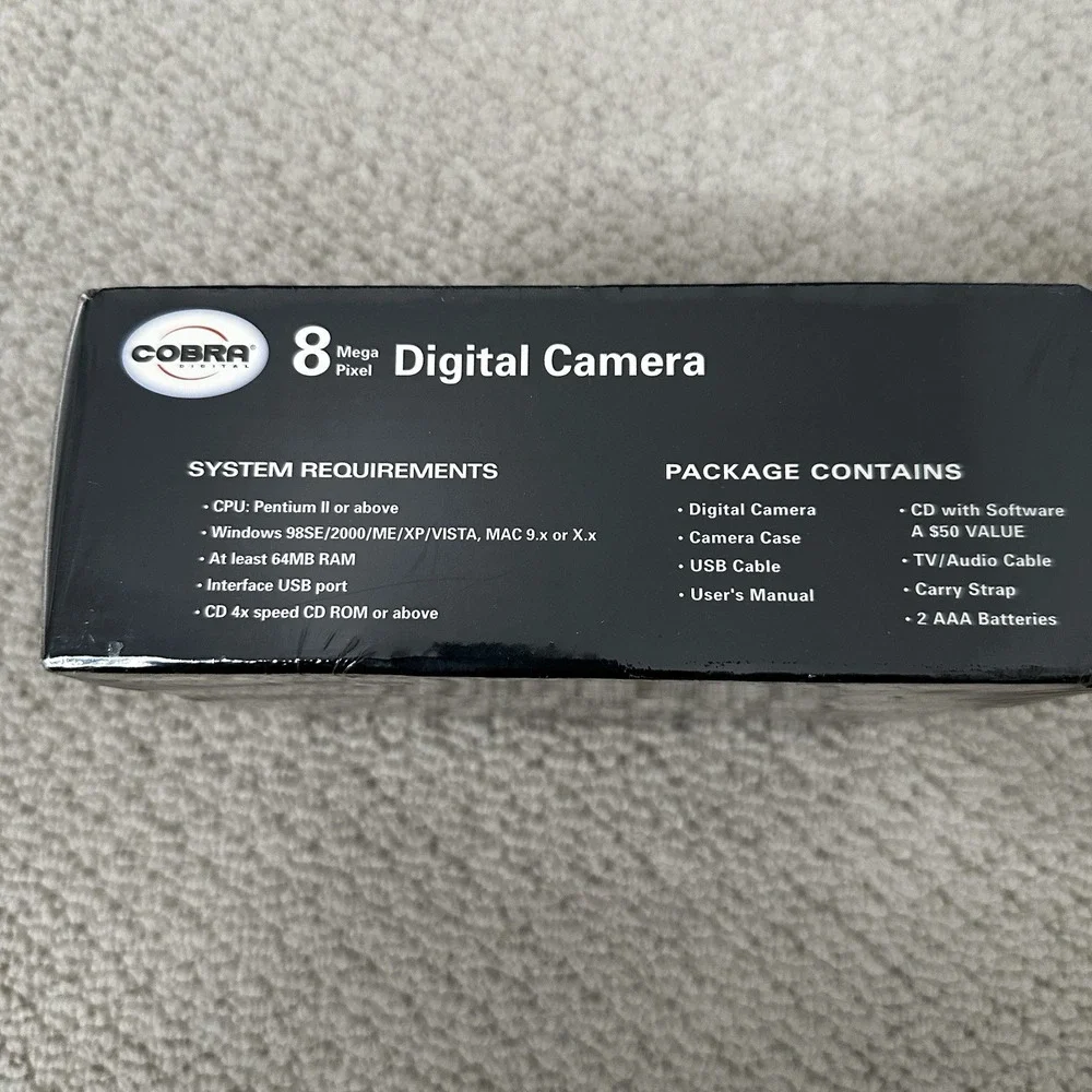 Cobra Digital DC8000 8MP Digital Camera Silver Vintage Y2K Digicam New Sealed